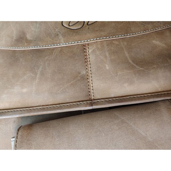 Michael Santoro Design Premium Brown Leather Vertical Briefcase MacCase Strap - Picture 11 of 12